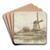 Molen op stadswal by Arnoldus Johannes Eymer Art Drink Coaster set Molen op stadswal by Arnoldus Johannes Eymer Art Drink Coaster set