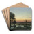 Autumn Landscape in the Glow of Sunset by Per Ekstrm Art Drink Coaster set