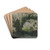 Arch of Morning Glories, Study for 'A Basket of Flowers' by Eugne Delacroix Drink Coasters - set of 4
