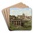 View of the Cloaca Maxima,Rome by Christoffer Wilhelm Eckersberg Art Drink Coaster set