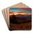 Sunset on Mount Diablo (Marin Sunset) by William Keith Art Drink Coaster set