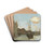 View of a Canal by Johan Hendrik Weissenbruch Drink Coasters - set of 4 View of a Canal by Johan Hendrik Weissenbruch Drink Coasters - set of 4