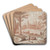 Landscape with tomb, ruins, andfigures by Abraham Rademaker Art Drink Coaster set Landscape with tomb, ruins, andfigures by Abraham Rademaker Art Drink Coaster set