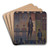 Circus Sideshow (Parade de cirque) by Georges Seurat Art Drink Coaster set