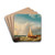 A Harbour View by Pieter Cornelis Dommershuijzen Drink Coasters - set of 4 A Harbour View by Pieter Cornelis Dommershuijzen Drink Coasters - set of 4