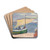 Fischerboot am Strand by Ernst Schiess Drink Coasters - set of 4 Fischerboot am Strand by Ernst Schiess Drink Coasters - set of 4