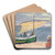 Fischerboot am Strand by Ernst Schiess Art Drink Coaster set Fischerboot am Strand by Ernst Schiess Art Drink Coaster set