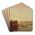 The European Factories, Canton by William Daniell Art Drink Coaster set The European Factories, Canton by William Daniell Art Drink Coaster set