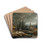 A winter landscape with peasants gathering wood by Jacques d'Arthois Drink Coasters - set of 4