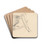 Head of a Boy Seen from Behind by Paul Czanne Drink Coasters - set of 4