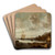 Dutch ship in an exotic port by Jan Abrahamsz Beerstraaten Art Drink Coaster set Dutch ship in an exotic port by Jan Abrahamsz Beerstraaten Art Drink Coaster set