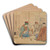 Cafinterir med piberygende mnd by Martinus Rrbye Art Drink Coaster set