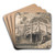 Stream and Wooden Bridge by Paul Sandby Art Drink Coaster set