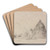Landscape with Haystacks by Constant Troyon Art Drink Coaster set