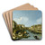 The Grand Canal near the Rialto Bridge, Venice by Canaletto Art Drink Coaster set
