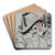 Two Cocottes by Ernst Ludwig Kirchner Art Drink Coaster set
