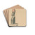 Statue from Easter Island by David Humbert de Superville Drink Coasters - set of 4