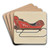 Doll Sleigh by Beverly Chichester Art Drink Coaster set