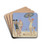 au Lido by George Barbier Drink Coasters - set of 4