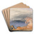 Santorini (Thira) by Carl Rottmann Art Drink Coaster set