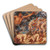 Boreas and the Fallen Leaves by Evelyn De Morgan Art Drink Coaster set