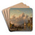 Evening at the Riverbank by Charles Leickert Art Drink Coaster set
