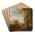 An Italianate landscape with travellers by Jan Both Art Drink Coaster set