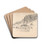 Cliffs of Malbec at Mont-Dore, the Auvergne by Thodore Rousseau Drink Coasters - set of 4 Cliffs of Malbec at Mont-Dore, the Auvergne by Thodore Rousseau Drink Coasters - set of 4