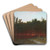 Twilight in the Cedars at Darien, Connecticut by John Frederick Kensett Art Drink Coaster set