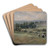 Heuernte in weiter Landschaft by Albert Kappis Art Drink Coaster set