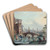 Vue des jardins de Monceau by Louis Carrogis Carmontelle Art Drink Coaster set Vue des jardins de Monceau by Louis Carrogis Carmontelle Art Drink Coaster set