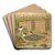 Hydrochelidon hybrida, Hydrochelidon fissipes, Hydrochelidon nigra by Johann Friedrich Naumann Art Drink Coaster set Hydrochelidon hybrida, Hydrochelidon fissipes, Hydrochelidon nigra by Johann Friedrich Naumann Art Drink Coaster set