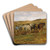 Pflgender Bauer by Otto von Thoren Art Drink Coaster set