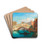 Venice, View Of The Rialto Bridge by Gustaf Wilhelm Palm Drink Coasters - set of 4 Venice, View Of The Rialto Bridge by Gustaf Wilhelm Palm Drink Coasters - set of 4