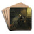 At The Hearth by Jozef Israls Art Drink Coaster set