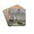 Seascape with Ruins on a Cliff by Abraham Willaerts Drink Coasters - set of 4