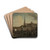 The Fish Market of Antwerp by Hendrik van Minderhout Drink Coasters - set of 4