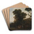 Landscape with Figures Wading Through a Stream by Claude Lorrain Art Drink Coaster set