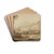 Taormina auf Sizilien mit Blick auf den tna by Carl Ludwig Frommel Drink Coasters - set of 4