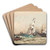 With Wind And Tide, Greenwich by Charles Edward Dixon Art Drink Coaster set With Wind And Tide, Greenwich by Charles Edward Dixon Art Drink Coaster set