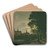 Frederiksborg Castle by Moonlight by Johan Christian Dahl Art Drink Coaster set