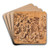 Bacchus' triumf by Rosso Fiorentino Art Drink Coaster set