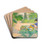 Holiday Reading by Carl Larsson Drink Coasters - set of 4