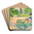 Holiday Reading by Carl Larsson Art Drink Coaster set
