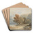 Landscape, lake and figure by John Varley Art Drink Coaster set