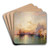 Venice; Grand Canal at Sunset by Thomas Moran Art Drink Coaster set