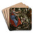 Women with Vegetables by circle of Joachim Beuckelaer Art Drink Coaster set