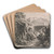 Part of Chester Castle, 1816 by George Cuitt Art Drink Coaster set Part of Chester Castle, 1816 by George Cuitt Art Drink Coaster set