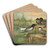 Hydrochelidon fissipes, Hydrochelidon hybrida, Hydrochelidon nigra by Johann Friedrich Naumann Art Drink Coaster set