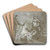Gesellschaft an einem nchtlichen Feuer by Giovanni Battista Paggi Art Drink Coaster set